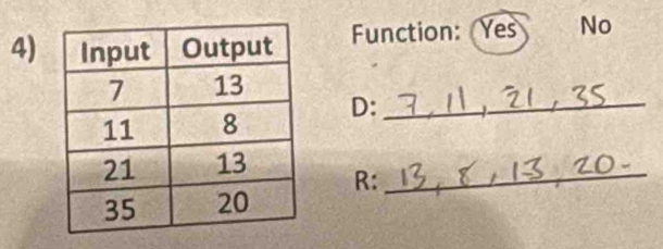 Function: Yes No
D:_
R:
_