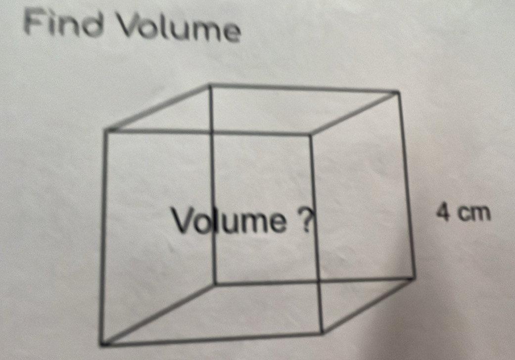 Find Volume