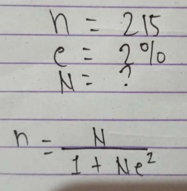 h=215
e=2%
N=
n= N/1+Ne^2 