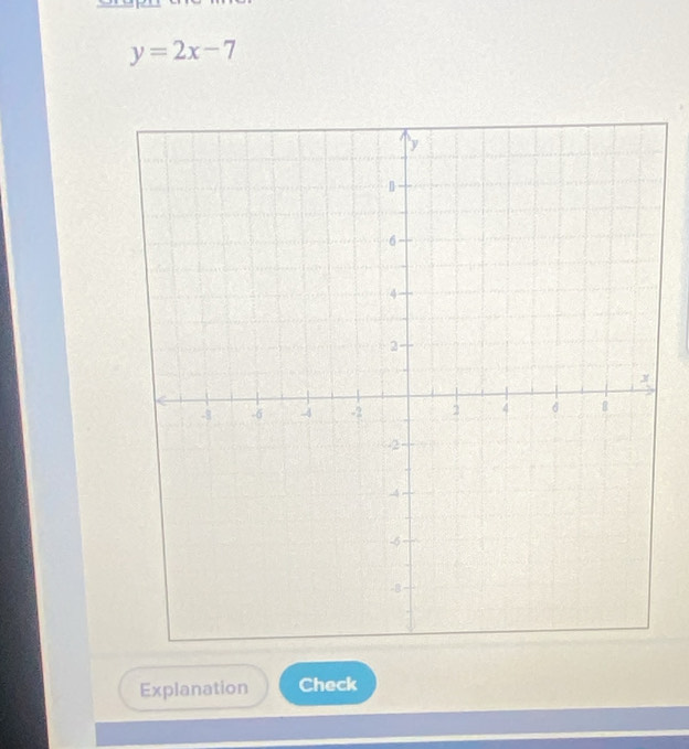 y=2x-7
Explanation Check