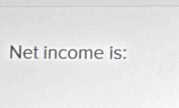 Net income is: