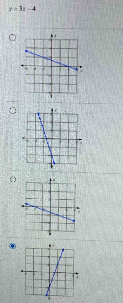 y=3x-4