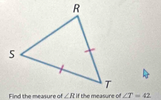 Find the measure of ∠ T=42.