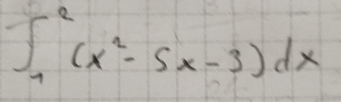 ∈t _7^(2(x^2)-5x-3)dx