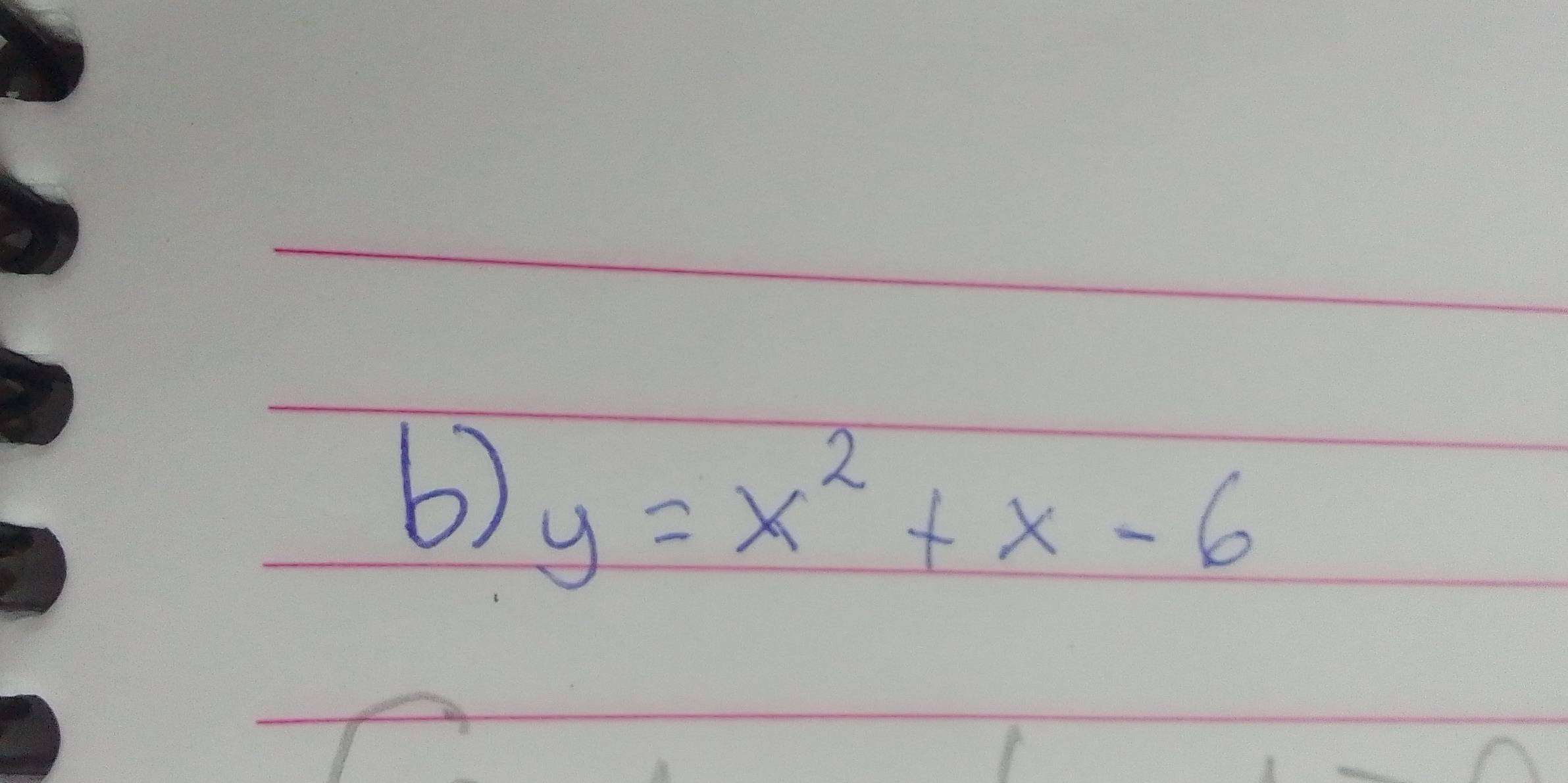 y=x^2+x-6