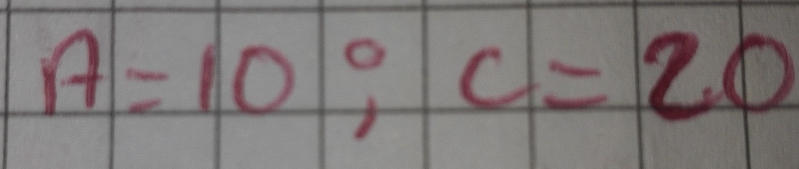 A=10°, C=20