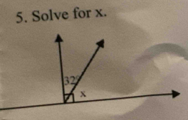 Solve for x.