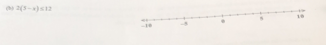 2(5-x)≤ 12
-10