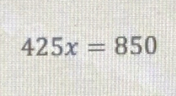 425x=850