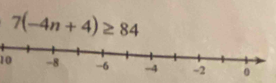 7(-4n+4)≥ 84
10