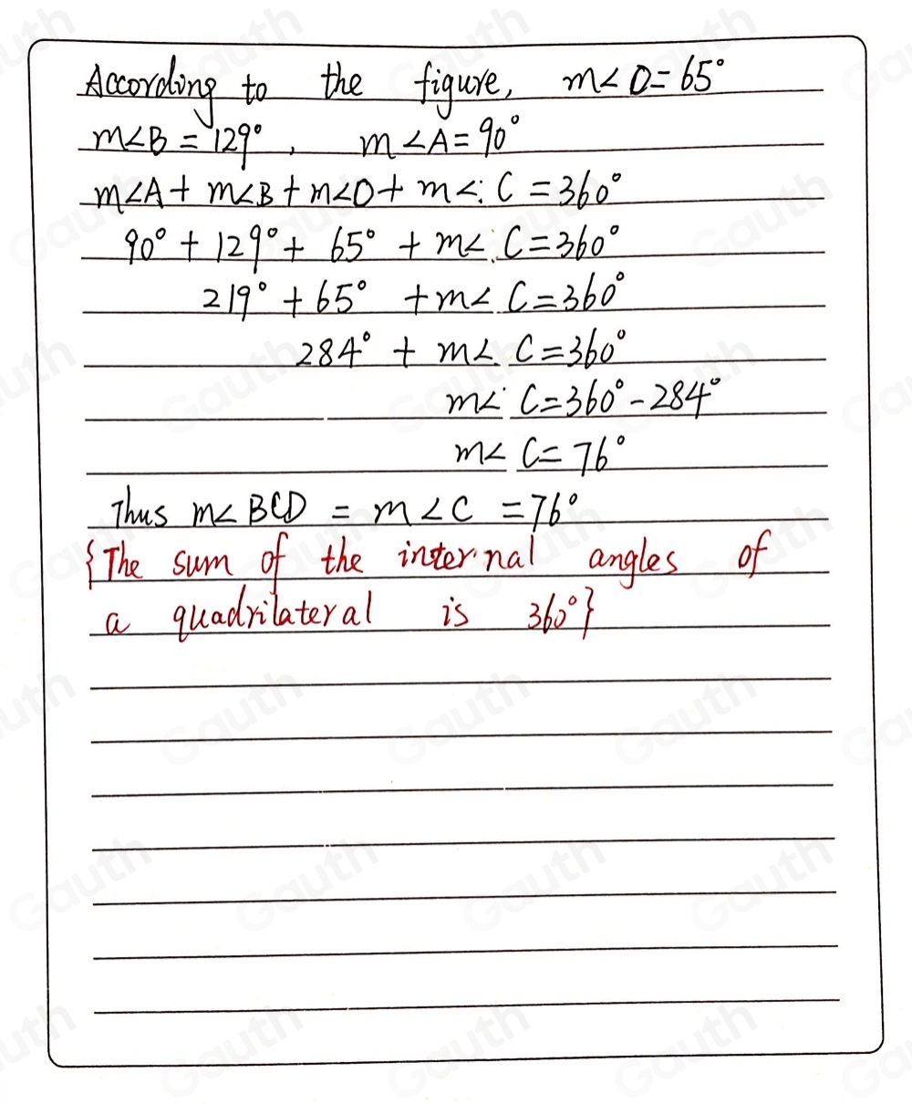 Solved: Calculate the size of angle BCD. C 70 90 100 80 110 120 60 110 ...