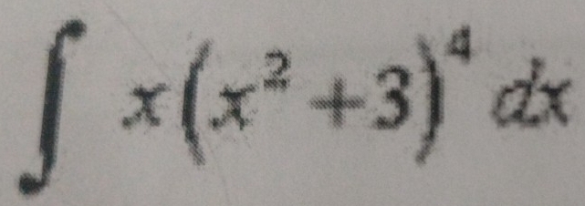 ∈t x(x^2+3)^4dx