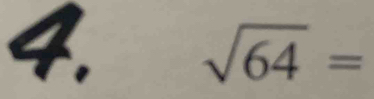 sqrt(64)=