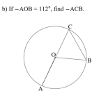 If -AOB=112° find -ACB.
B
A