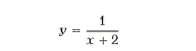 y= 1/x+2 