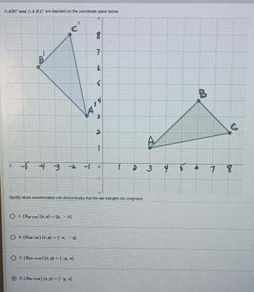 (R_mrm)(n,x)=(n,-x)
R C=_  (x,y)=(-x,-y)
C. (Now ocw) (x,y)=(-y,x)
0. ( Rar cow) (x,y)=(-y,x)