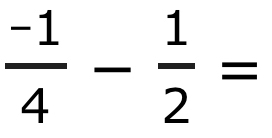  (-1)/4 - 1/2 =