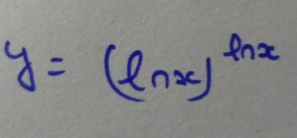 y=(ln x)^ln x