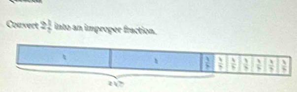 Convert 2 1/4  into an improper fraction.