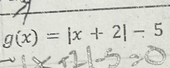 g(x)=|x+2|-5