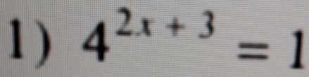 4^(2x+3)=1