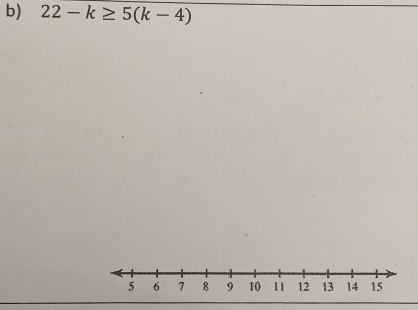 22-k≥ 5(k-4)