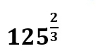 125^(frac 2)3