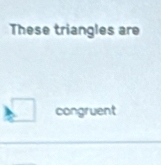 These triangles are 
congruent