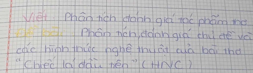 Viei phān hign dànn già tao phám me 
Phán hén dànngiá chúdè vá 
cac hīmn thuic hghē thu át aa bāi thǒ 
achled lai dàù nén (HNC)