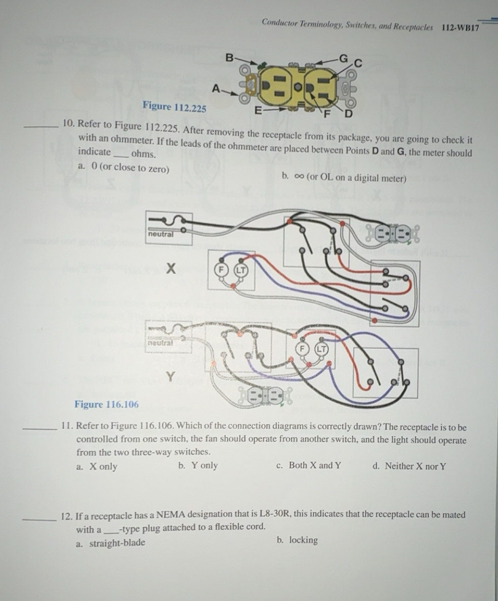 Solved: Conductor Terminology, Switches, and Receptacles 112-WB17 ...