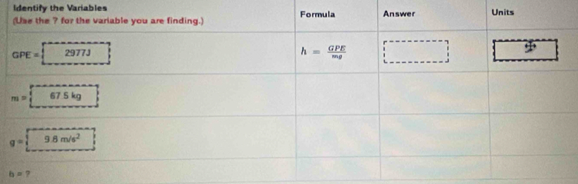 Identify the Variables