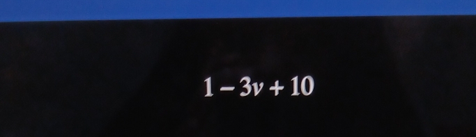 1-3v+10