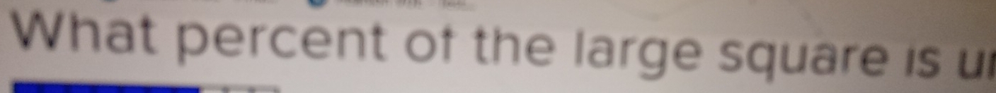 What percent of the large square is ur