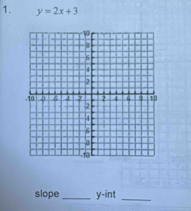 y=2x+3
slope _y-int_