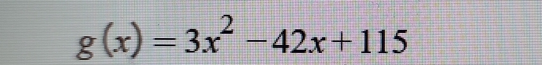 g(x)=3x^2-42x+115