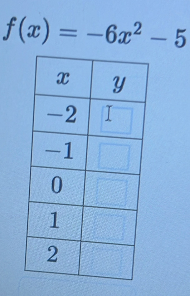 f(x)=-6x^2-5