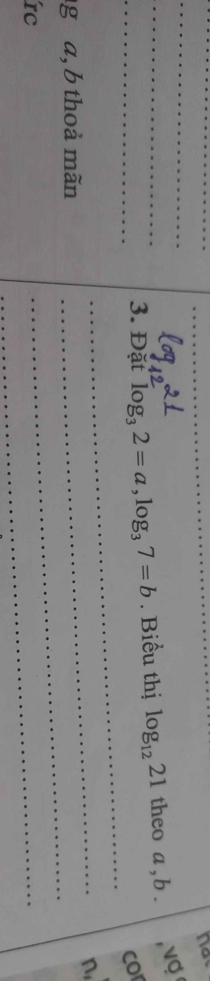 Nat 
_3. Đặt log _32=a, log _37=b. Biểu thị log _1221 theo a , b. , vợ 
_ 
cor 
N 
g a, b thoả mãn 
_ 
rc 
_ 
_