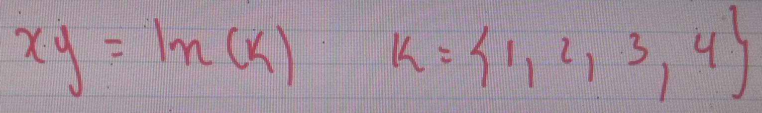 xy=ln (k(k)(3,3,4)