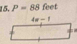 P=88 feet