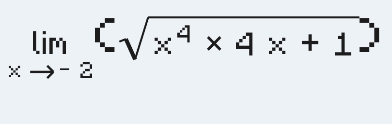 limlimits _xto -2sqrt [sqrt(x^4* 4x+1)