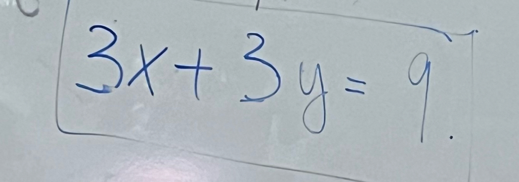 3x+3y=9