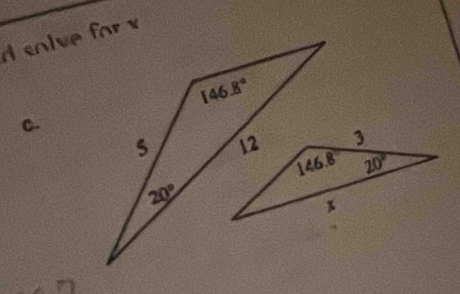 solve for x
C.