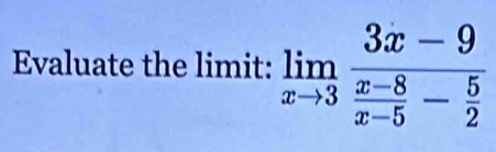 Evaluate the limit: