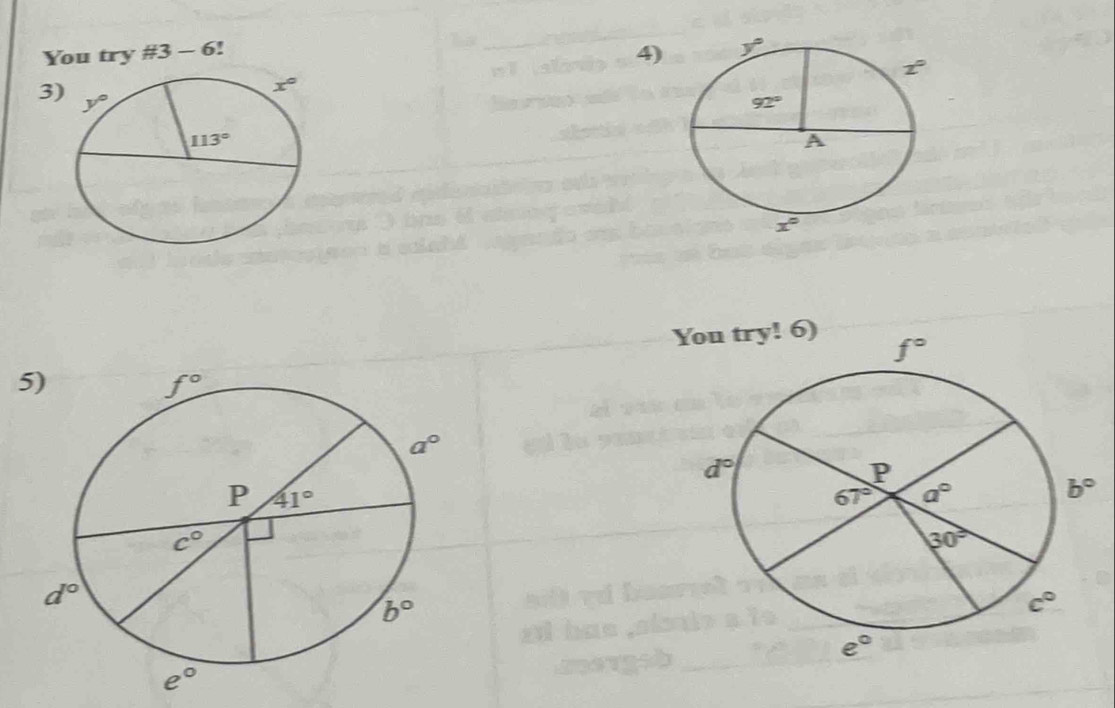 You try # 3-6
4)
3
You try! 6)
5)