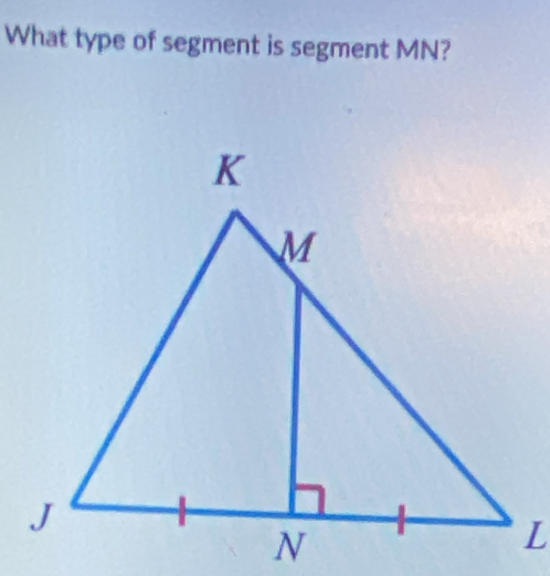 What type of segment is segment MN?