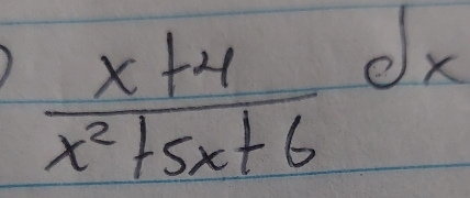  (x+4)/x^2+5x+6 dx