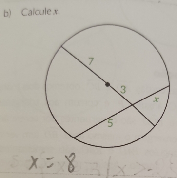 Calcule x.