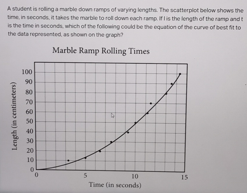 Nalutas:A student is rolling a marble down ramps of varying lengths ...