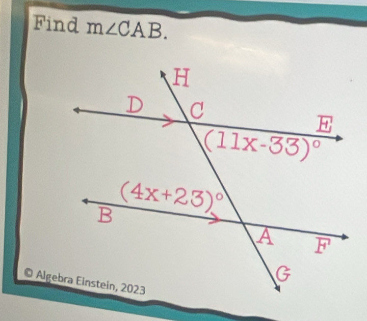 Find m∠ CAB.