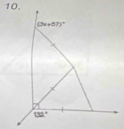 (3x+57)^circ 
132°